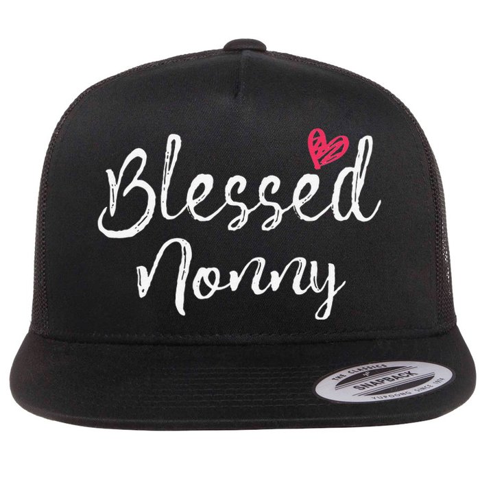 Blessed Nonny Grandma Gifts Flat Bill Trucker Hat