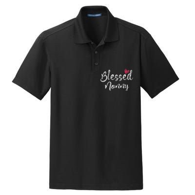 Blessed Nonny Grandma Gifts Dry Zone Grid Polo