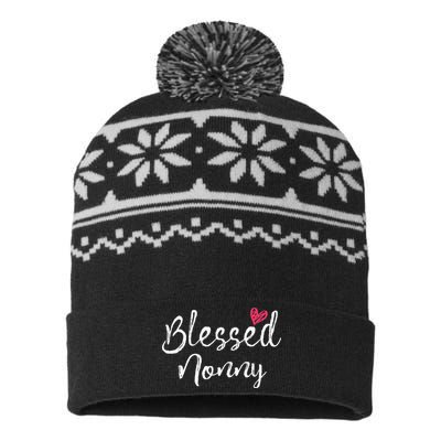 Blessed Nonny Grandma Gifts USA-Made Snowflake Beanie