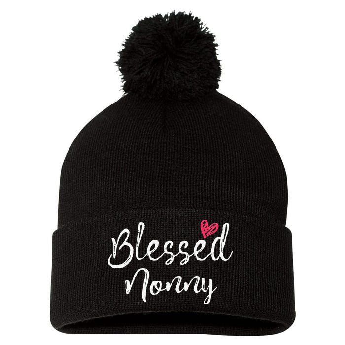 Blessed Nonny Grandma Gifts Pom Pom 12in Knit Beanie