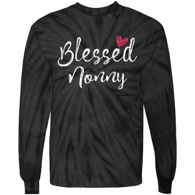 Blessed Nonny Grandma Gifts Tie-Dye Long Sleeve Shirt