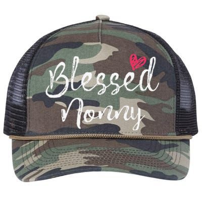 Blessed Nonny Grandma Gifts Retro Rope Trucker Hat Cap