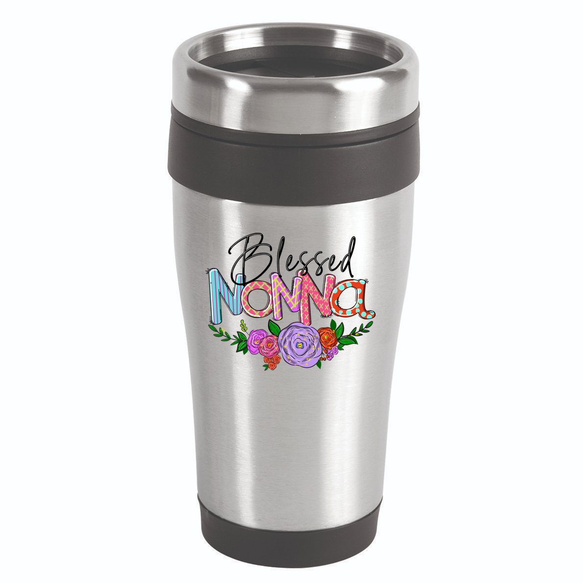 Blessed Nonna Graphic First Time Grandma Shirt Plus Size Shirts For Girl Mom Son 16oz Travel Tumbler