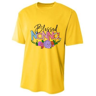 Blessed Nonna Graphic First Time Grandma Shirt Plus Size Shirts For Girl Mom Son Performance Sprint T-Shirt