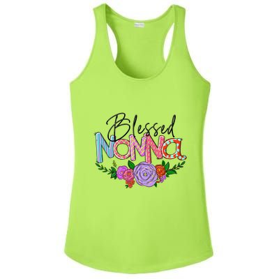 Blessed Nonna Graphic First Time Grandma Shirt Plus Size Shirts For Girl Mom Son Ladies PosiCharge Competitor Racerback Tank