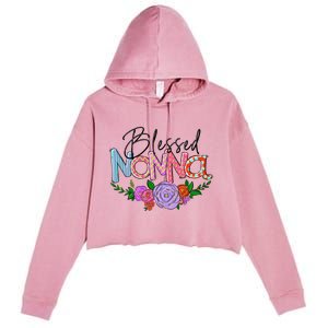 Blessed Nonna Graphic First Time Grandma Shirt Plus Size Shirts For Girl Mom Son Crop Fleece Hoodie