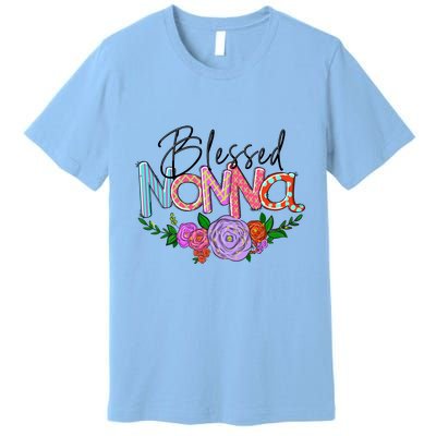 Blessed Nonna Graphic First Time Grandma Shirt Plus Size Shirts For Girl Mom Son Premium T-Shirt