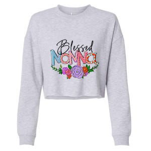 Blessed Nonna Graphic First Time Grandma Shirt Plus Size Shirts For Girl Mom Son Cropped Pullover Crew