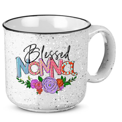 Blessed Nonna Graphic First Time Grandma Shirt Plus Size Shirts For Girl Mom Son 15oz Campfire Ceramic Mug