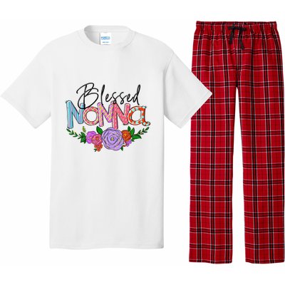 Blessed Nonna Graphic First Time Grandma Shirt Plus Size Shirts For Girl Mom Son Pajama Set