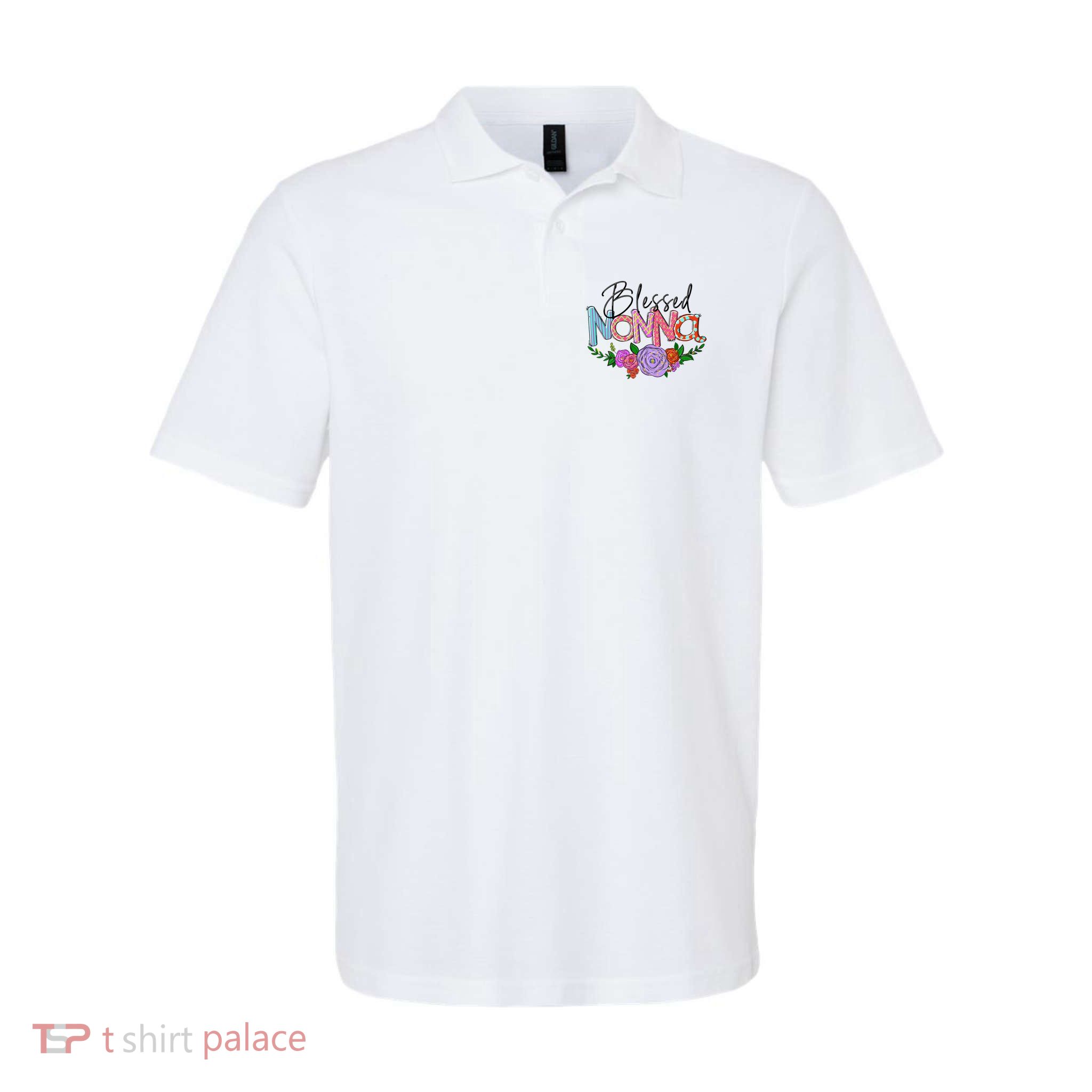 Blessed Nonna Graphic First Time Grandma Shirt Plus Size Shirts For Girl Mom Son Polo