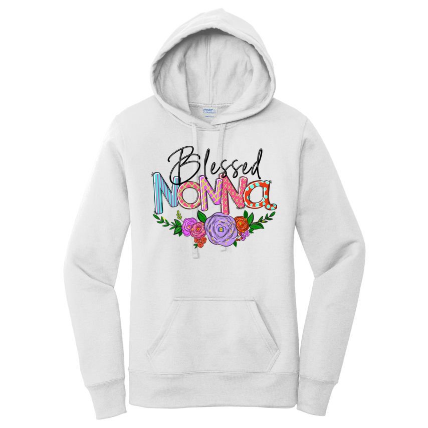 Blessed Nonna Graphic First Time Grandma Shirt Plus Size Shirts For Girl Mom Son Women's Pullover Hoodie