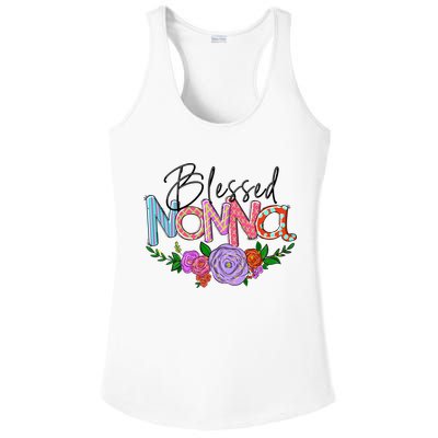 Blessed Nonna Graphic First Time Grandma Shirt Plus Size Shirts For Girl Mom Son Ladies PosiCharge Competitor Racerback Tank