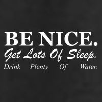 Be Nice Get Lots Of Sleep Drink Plenty Of Water Adult Drive Performance Visor