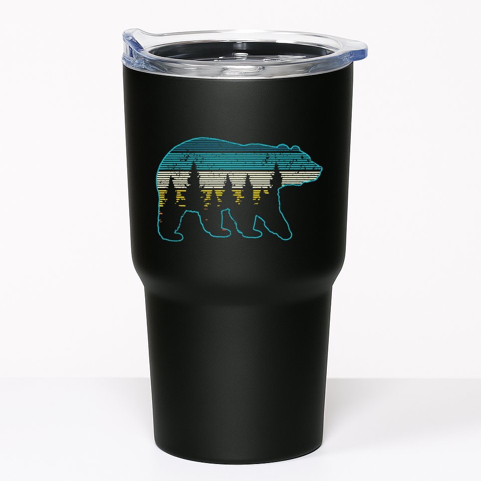 Bear Nature Grizzly Brown Black Bear Hiking Hunting Gift Tumbler