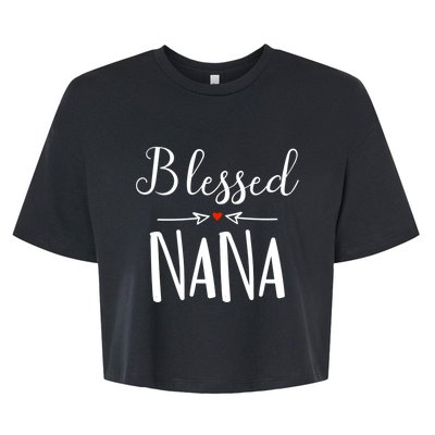 Blessed Nana Gift Grandma Christmas Gift Bella+Canvas Jersey Crop Tee