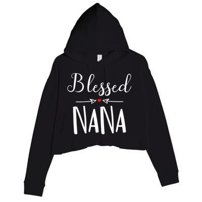 Blessed Nana Gift Grandma Christmas Gift Crop Fleece Hoodie