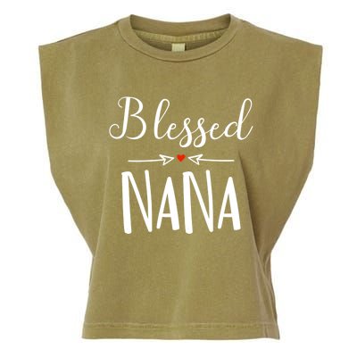 Blessed Nana Gift Grandma Christmas Gift Garment-Dyed Women's Muscle Tee