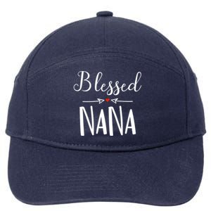 Blessed Nana Gift Grandma Christmas Gift 7-Panel Snapback Hat