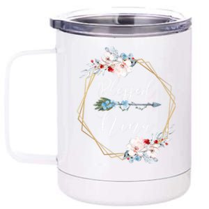 Blessed Nina Grandma Gift 12 oz Stainless Steel Tumbler Cup