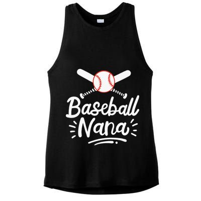 Baseball Nana Grandma Grandmother Ladies PosiCharge Tri-Blend Wicking Tank