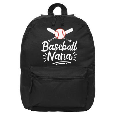 Baseball Nana Grandma Grandmother 16 in Basic Backpack