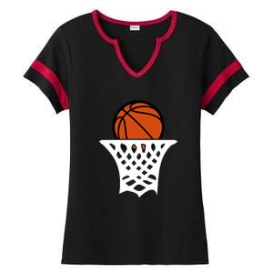 Basketball Net Gift For Basketball Player Sport Team Ladies Halftime Notch Neck Tee