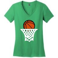 Basketball Net Gift For Basketball Player Sport Team Women's V-Neck T-Shirt