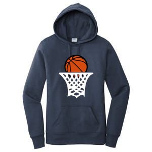 Basketball Net Gift For Basketball Player Sport Team Women's Pullover Hoodie