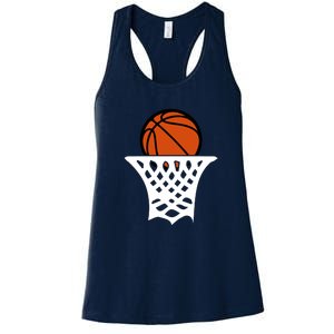 Basketball Net Gift For Basketball Player Sport Team Women's Racerback Tank