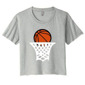 Basketball Net Gift For Basketball Player Sport Team Women's Crop Top Tee