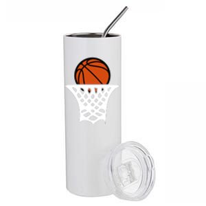 Basketball Net Gift For Basketball Player Sport Team Stainless Steel Tumbler