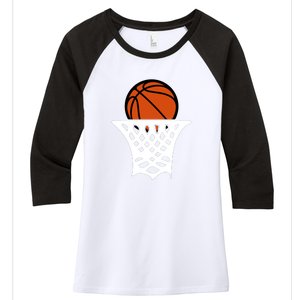 Basketball Net Gift For Basketball Player Sport Team Women's Tri-Blend 3/4-Sleeve Raglan Shirt