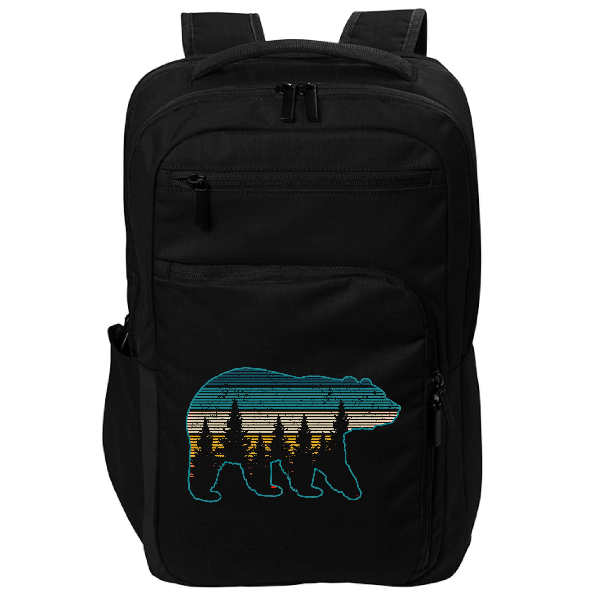 Bear Nature Grizzly Brown Black Bear Hiking Hunting Gift Impact Tech Backpack