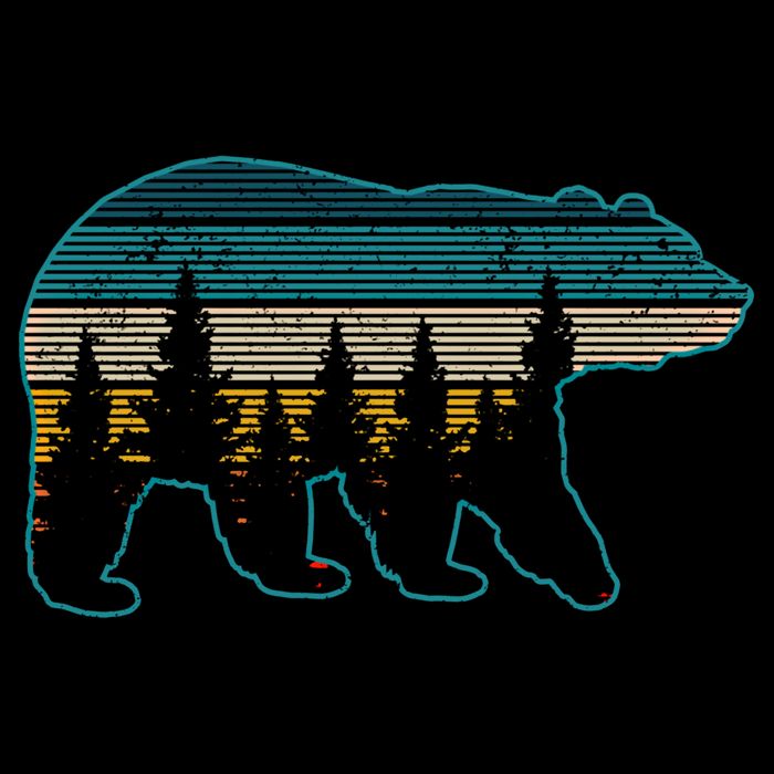 Bear Nature Grizzly Brown Black Bear Hiking Hunting Gift Bucket Hat