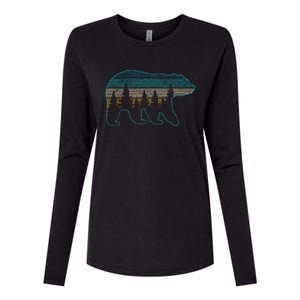 Bear Nature Grizzly Brown Black Bear Hiking Womens Cotton Relaxed Long Sleeve T-Shirt