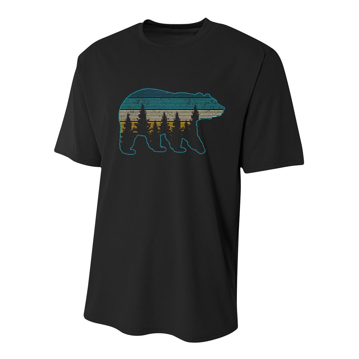 Bear Nature Grizzly Brown Black Bear Hiking Youth Performance Sprint T-Shirt