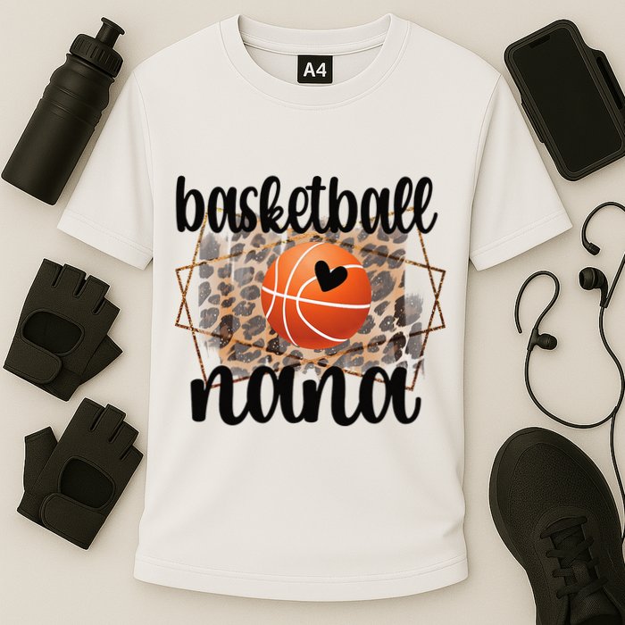 Basketball Nana Grandma Nana Of A Basketball Player Cooling Performance Crew T-Shirt