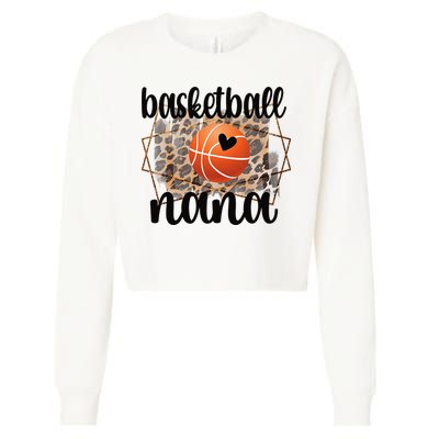 Basketball Nana Grandma Nana Of A Basketball Player Cropped Pullover Crew