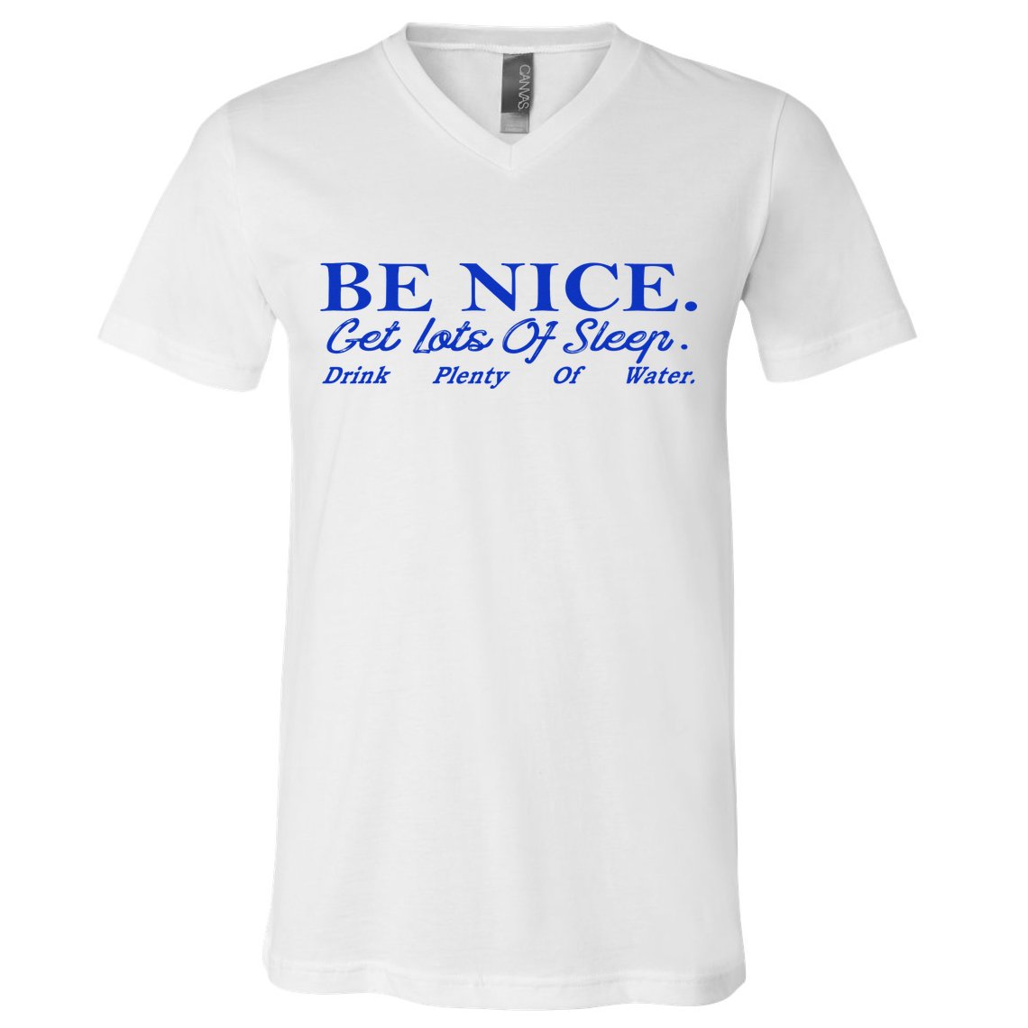 Be Nice Get Lots Of Sleep Drink Plenty Of Water Inspired V-Neck T-Shirt
