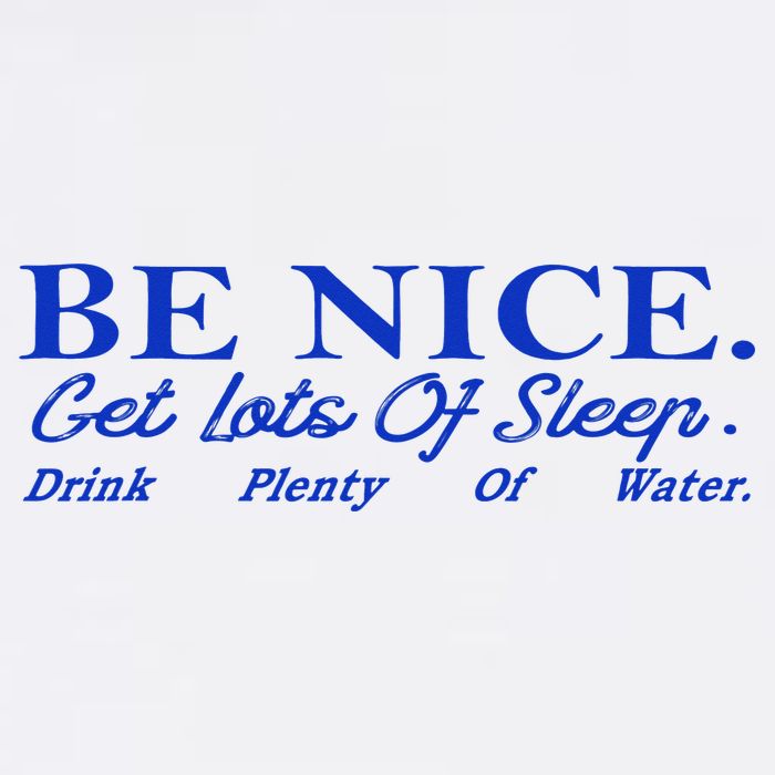 Be Nice Get Lots Of Sleep Drink Plenty Of Water Inspired Wool Snapback Cap