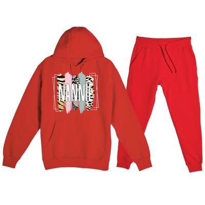 Best Nannie Grandmother Appreciation Nannie Grandma Premium Hooded Sweatsuit Set