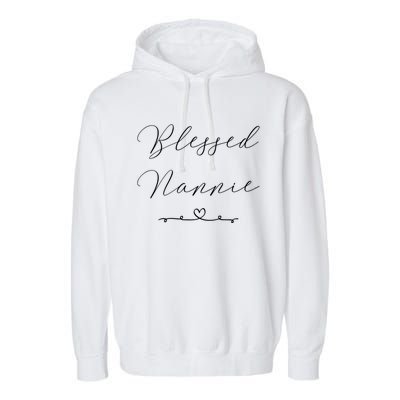 Blessed Nannie Gift Garment-Dyed Fleece Hoodie