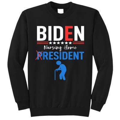 Biden Nursing Home Resident Funny Anti Joe Biden Trump Sweatshirt