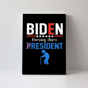 Biden Nursing Home Resident Funny Anti Joe Biden Trump Canvas