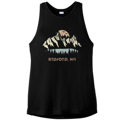 Bedford New Hampshire Mountain Sunset Sunrise Nh Ladies PosiCharge Tri-Blend Wicking Tank