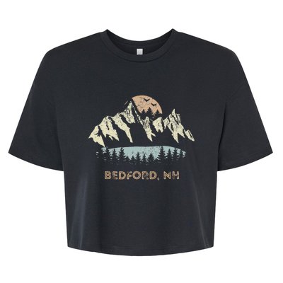 Bedford New Hampshire Mountain Sunset Sunrise Nh Bella+Canvas Jersey Crop Tee