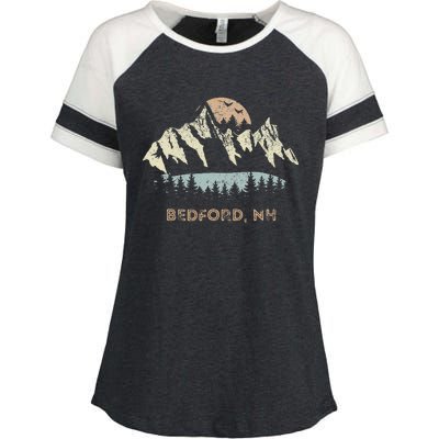 Bedford New Hampshire Mountain Sunset Sunrise Nh Enza Ladies Jersey Colorblock Tee