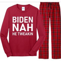 Biden Nah He Tweakin Long Sleeve Pajama Set