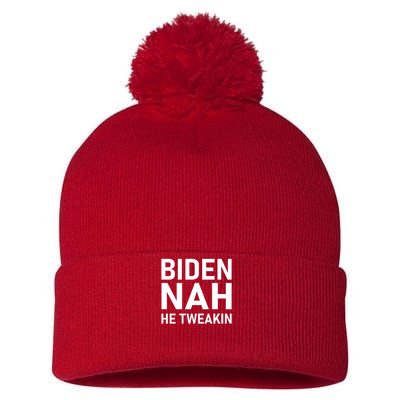 Biden Nah He Tweakin Pom Pom 12in Knit Beanie